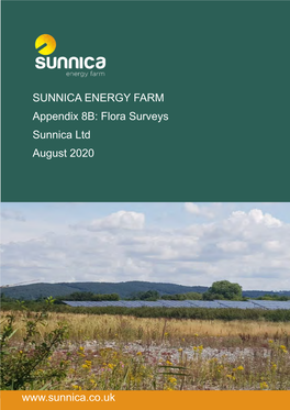 SUNNICA ENERGY FARM Appendix 8B: Flora Surveys Sunnica Ltd