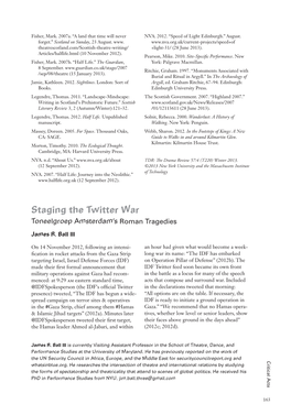 Staging the Twitter War: Toneelgroep Amsterdam￢ﾀﾙs Roman Tragedies