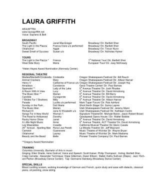 LAURA GRIFFITH Resume 92114