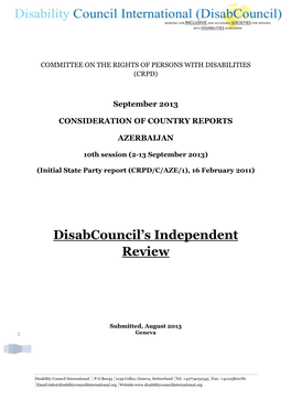 Disabcouncil's Independent Review