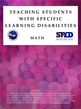 Teaching Students with Specific Learning Disabilities Math