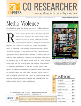 Media Violence Do Children Have Too Much Access to Violent Content?