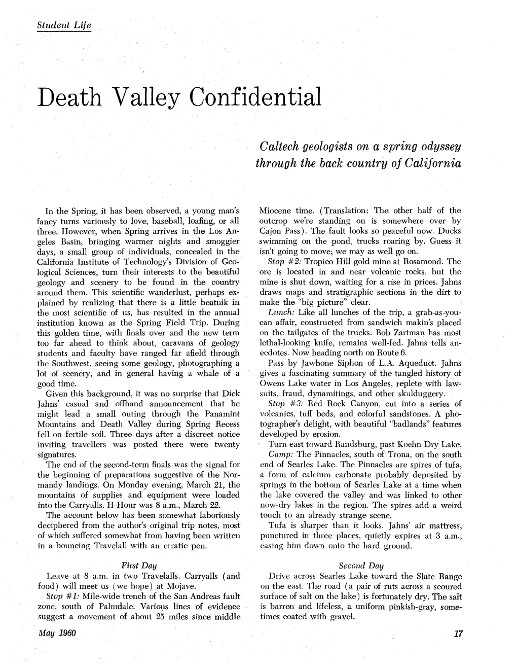Death Valley Confidential