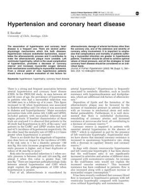Hypertension and Coronary Heart Disease