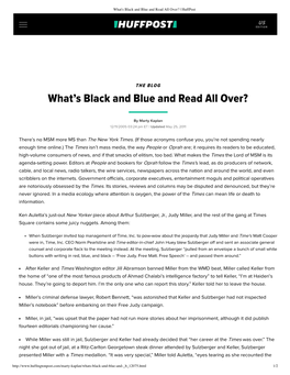 What's Black and Blue and Read All Over? | Huffpost