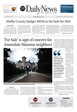 'For Sale' Is Sign of Concern for Annesdale Mansion Neighbors