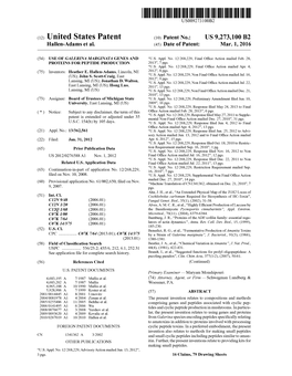 (12) United States Patent (10) Patent No.: US 9.273,100 B2 Hallen-Adams Et Al
