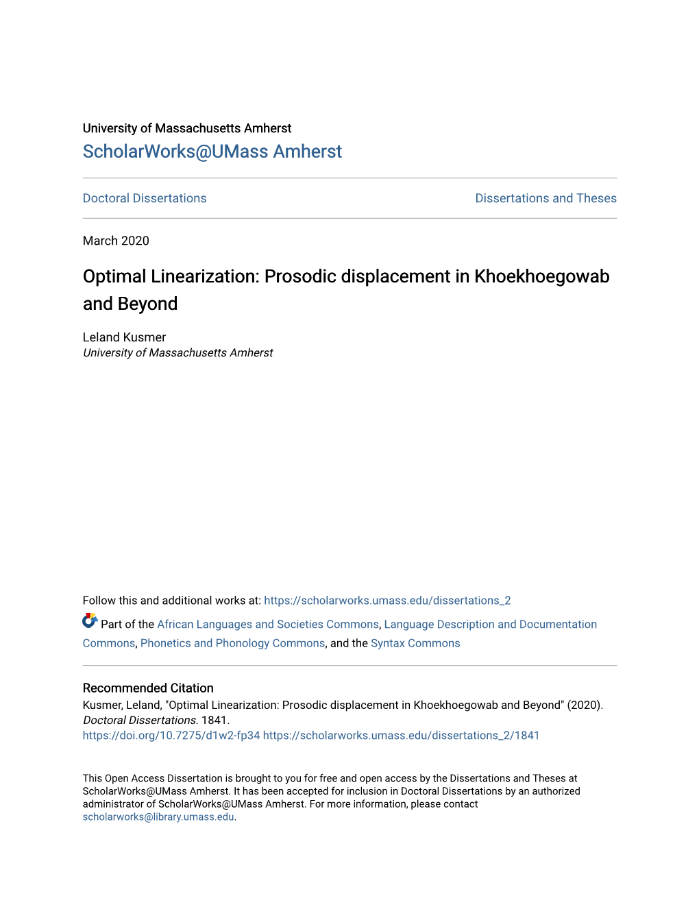 Optimal Linearization: Prosodic Displacement in Khoekhoegowab and Beyond