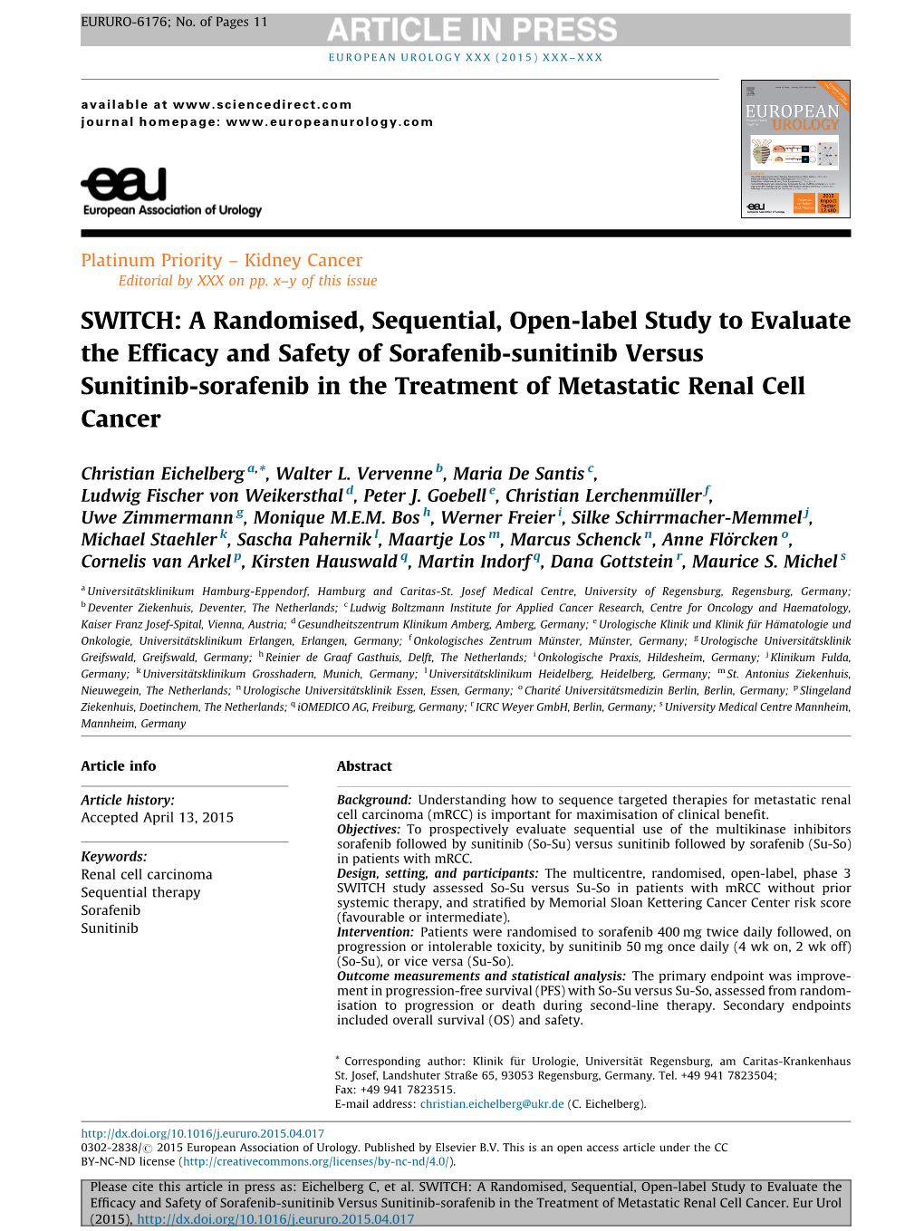 SWITCH: a Randomised, Sequential, Open-Label Study to Evaluate