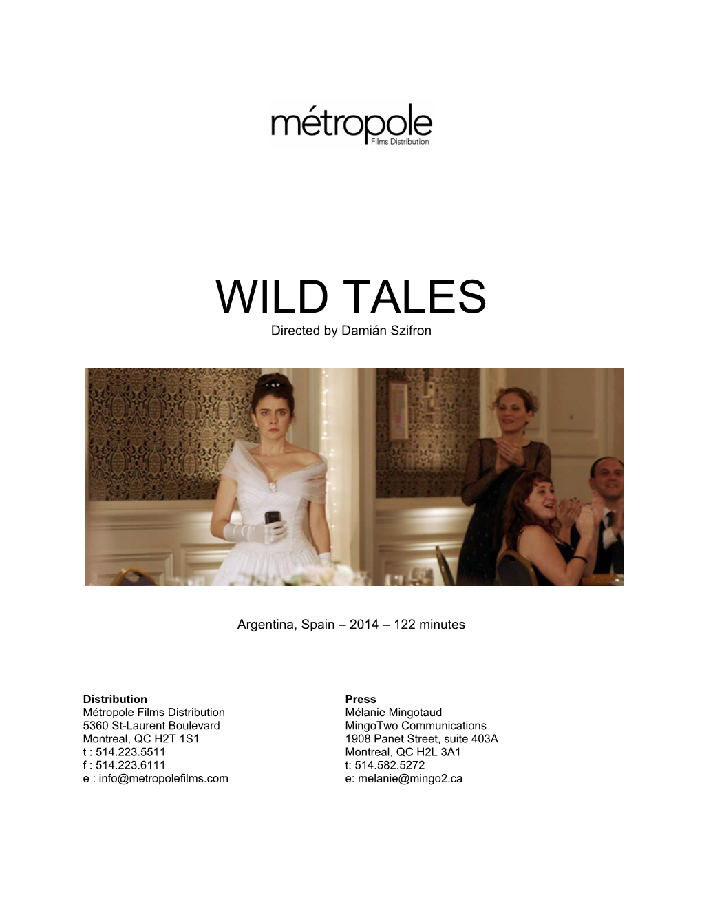 WILD TALES Directed by Damián Szifron
