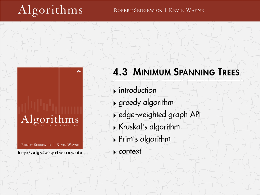 Minimum Spanning Trees