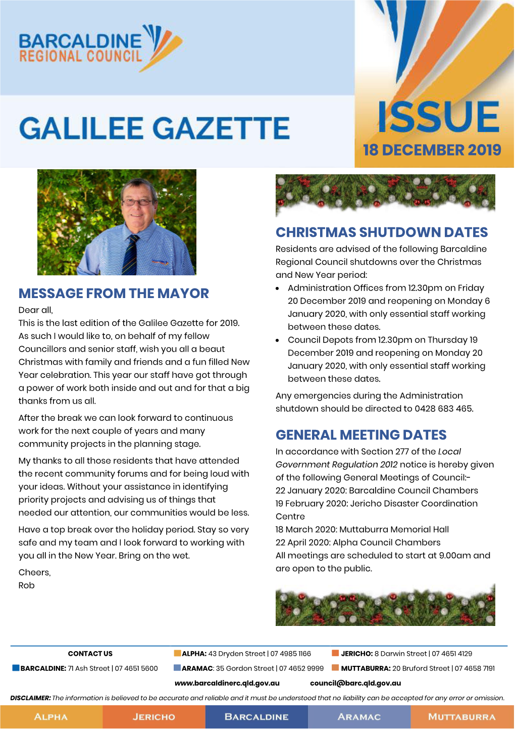 Galilee Gazette for 2019