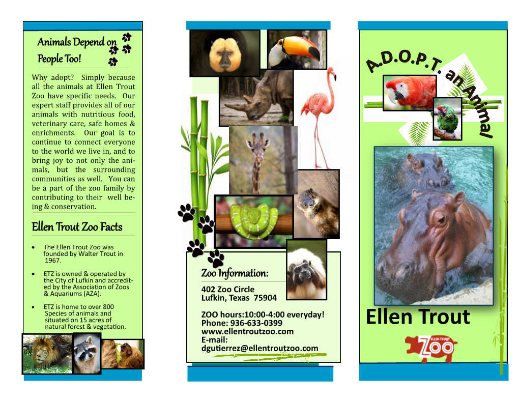 Ellen Trout Zoo Have Specific Needs