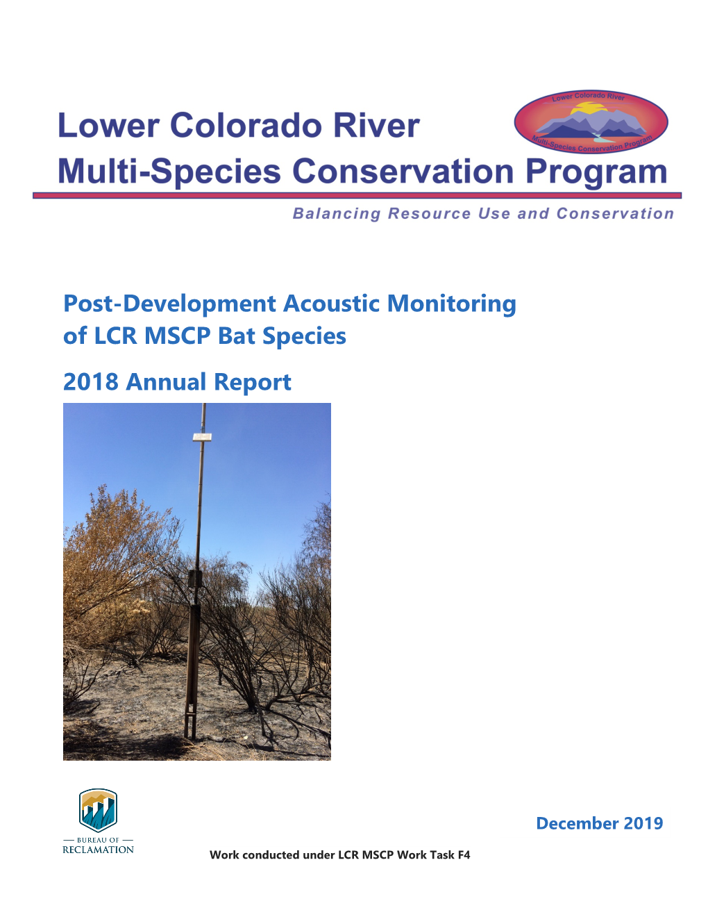 Post-Development Acoustic Monitoring of LCR MSCP Bat Species 2018 Annual Report