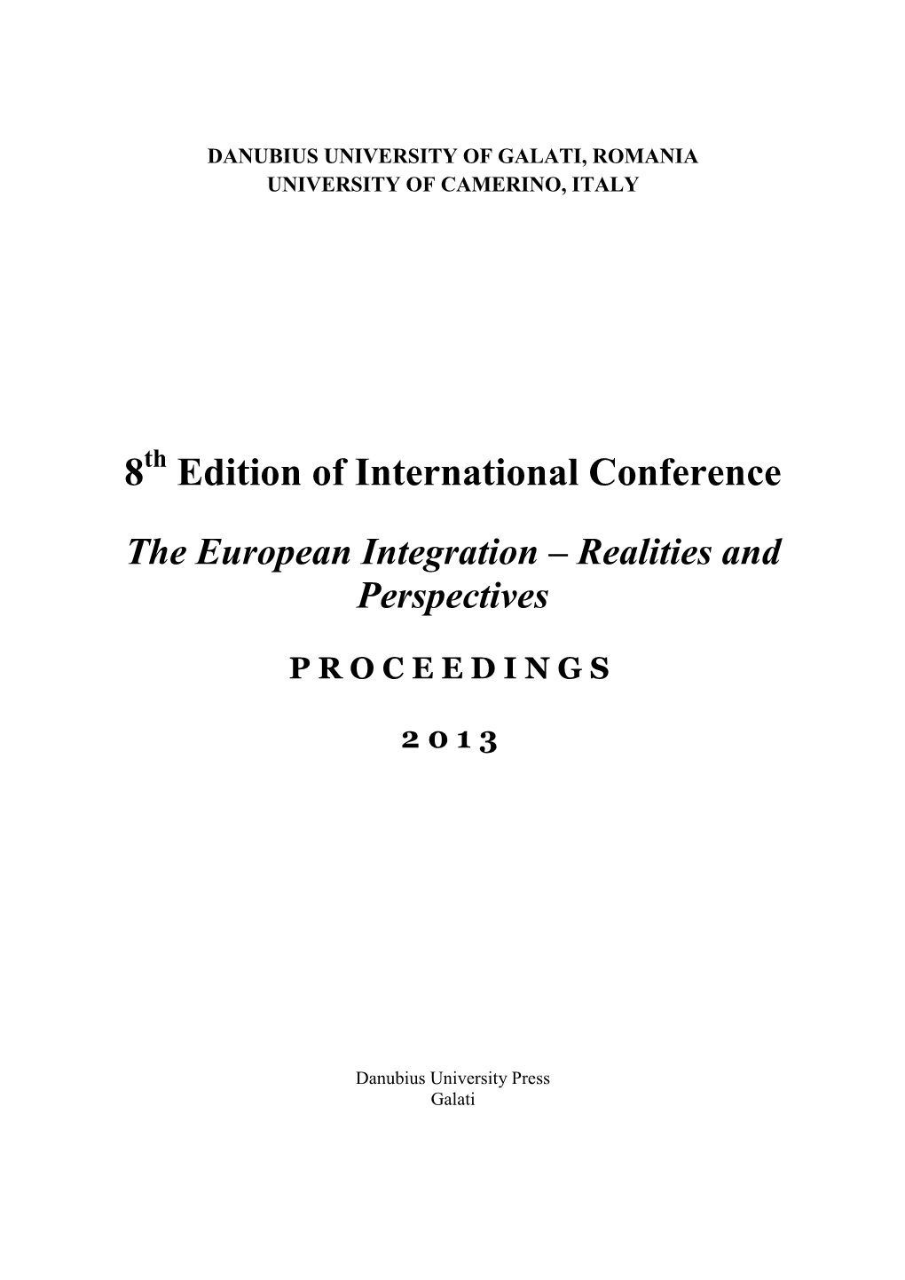 8 Edition of International Conference