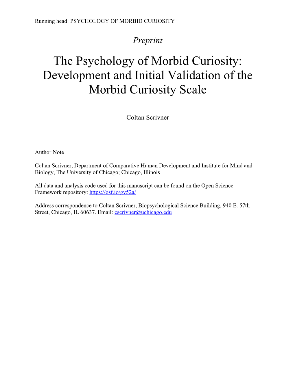 morbid curiosity essay