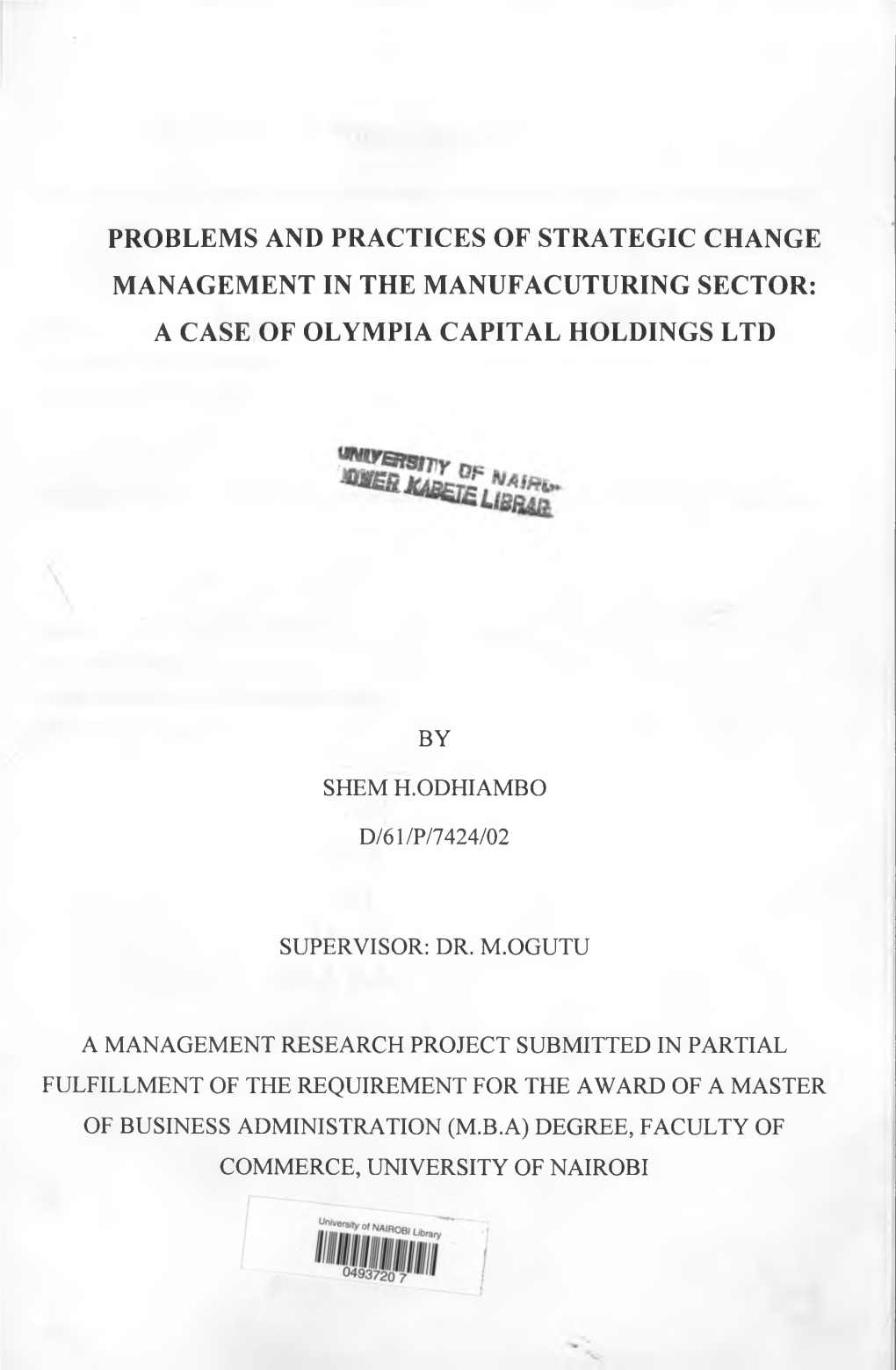 A Case of Olympia Capital Holdings Ltd