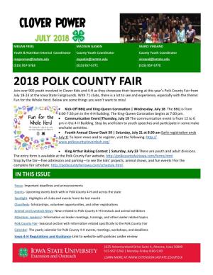 2018 Polk County Fair Clover Power