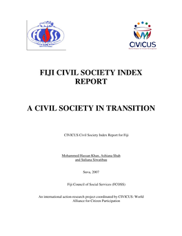 Fiji Civil Society Index Report