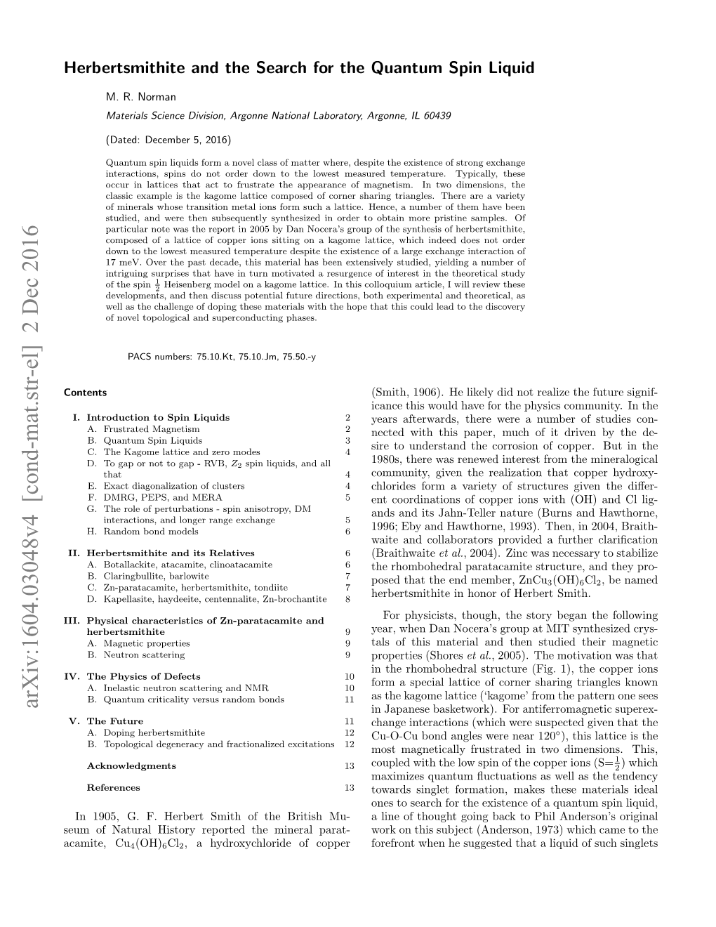 Arxiv:1604.03048V4 [Cond-Mat.Str-El] 2 Dec 2016 in Japanese Basketwork)