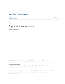 Asymmetric Warfare at Sea Thomas G
