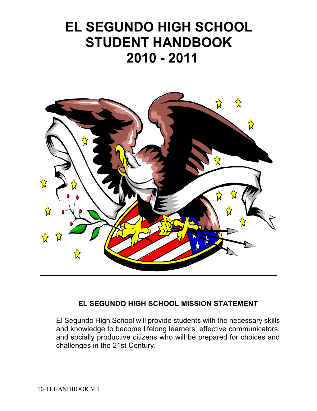 El Segundo High School Student Handbook 2010 - 2011