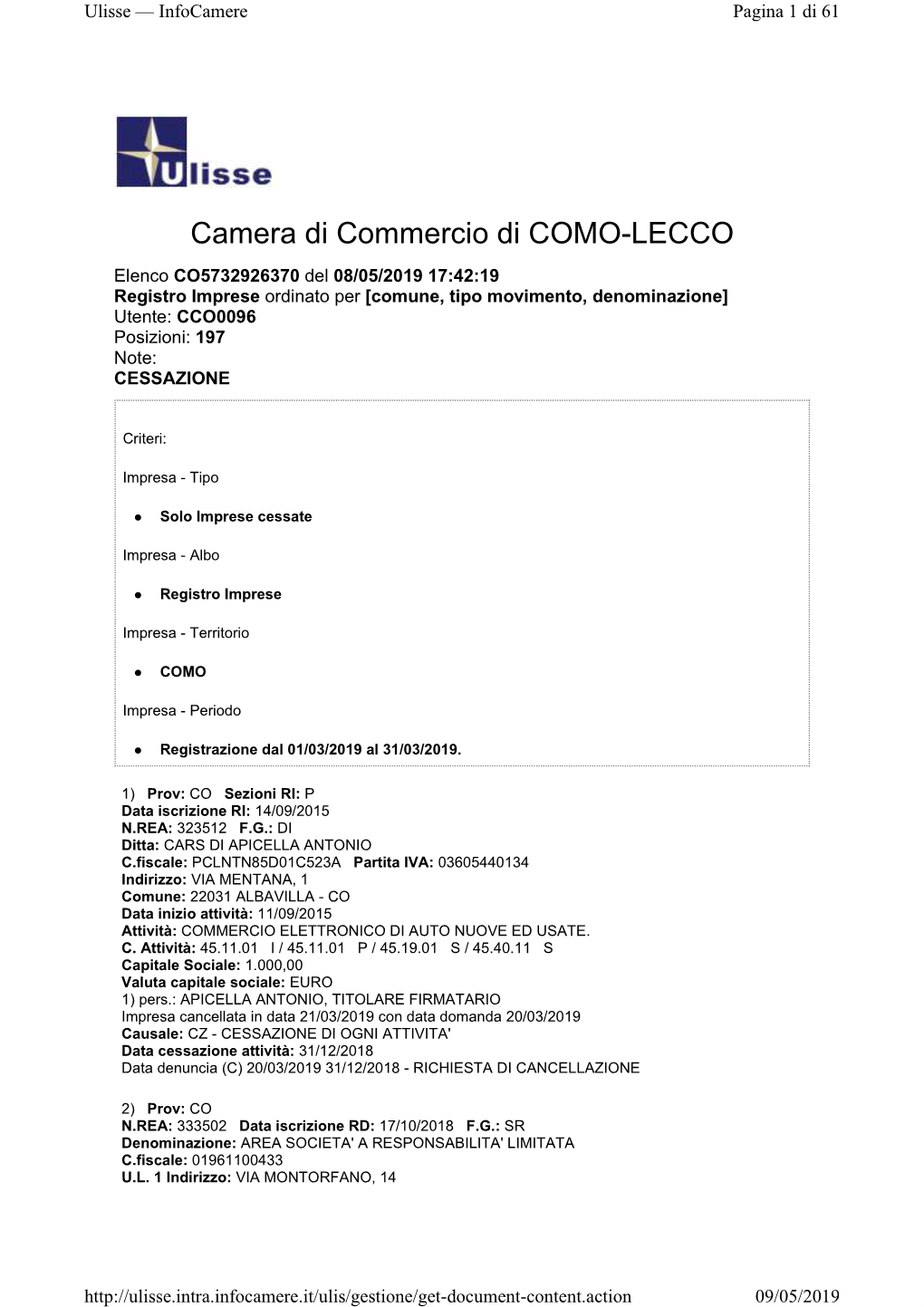 Camera Di Commercio Di COMO-LECCO