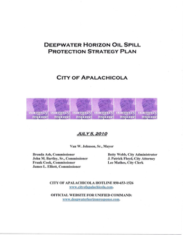Deepwater Horizon Oil Spill Protection Strategy Plan