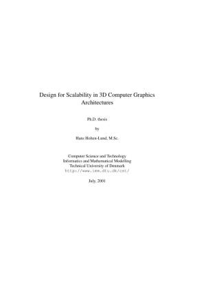 Design for Scalability in 3D Computer Graphics Architectures