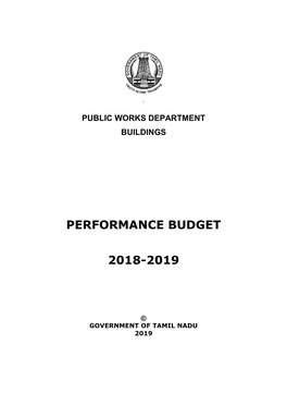 Performance Budget 2018-2019