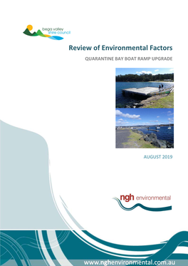 Review of Environmental Factors QUARANTINE BAY BOAT RAMP UPGRADE