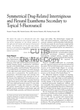 Symmetrical Drug-Related Intertriginous and Flexural Exanthema Secondary to Topical 5-Fluorouracil