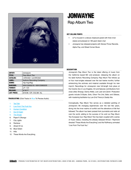 JONWAYNE Rap Album Two