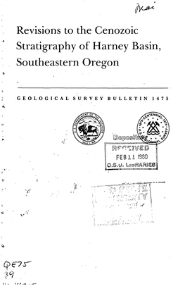Revisions to the Cenozoic Stratigraphy of Harney Basin, Southeastern Oregon