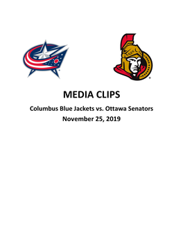 MEDIA CLIPS Columbus Blue Jackets Vs