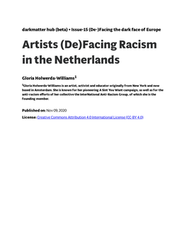 Facing Racism in the Netherlands