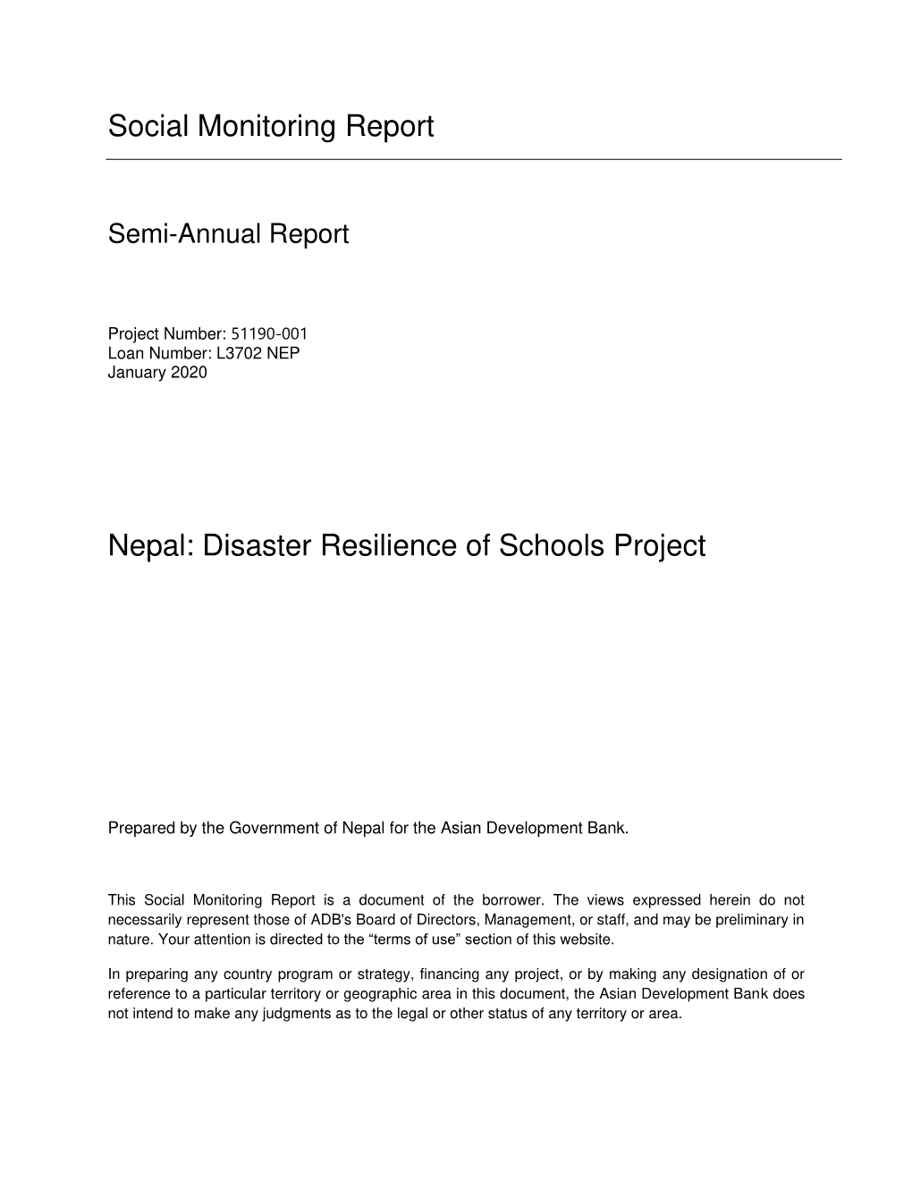 Disaster Resilience of Schools Project
