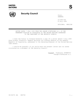 Security Council Distr