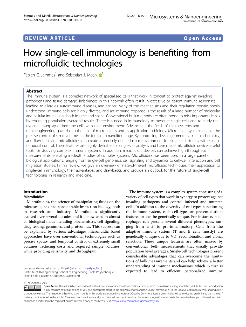 How Single-Cell Immunology Is Benefiting From Microfluidic Technologies ...