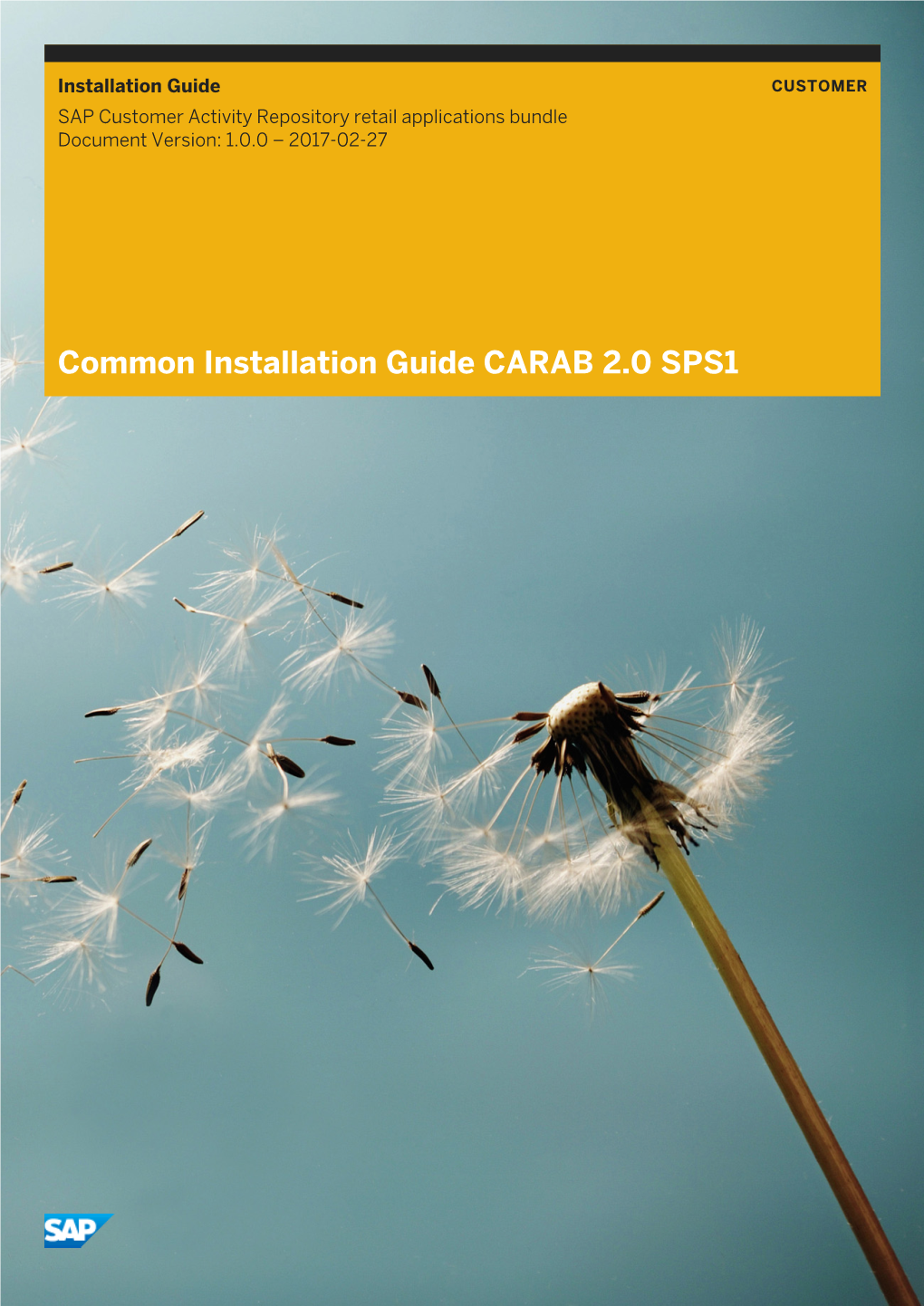Common Installation Guide CARAB 2.0 SPS1 Content