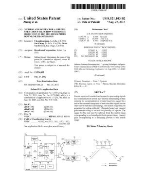 (12) United States Patent (10) Patent No.: US 8,521,103 B2 Zhang Et Al