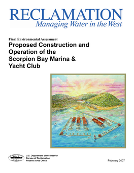 Environmental Assessment Proposed Construction and Operation of the Scorpion Bay Marina & Yacht Club