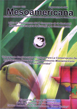 Mesoamericana Boletín Oficial De La Sociedad Mesoamericana Para La Biología Y La Conservación