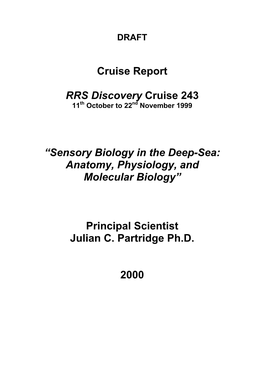 Cruise Report