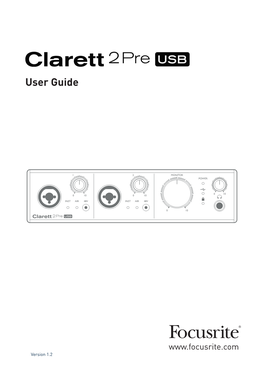 Clarett 2Pre Usb Technical Specifications