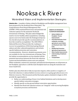 Nooksack River Watershed Vision and Implementation Strategies