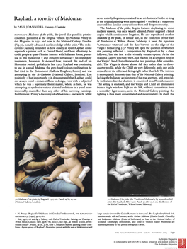 Raphael: a Sorority of Madonnas