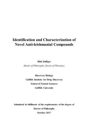 Identification and Characterization of Novel Anti-Leishmanial Compounds