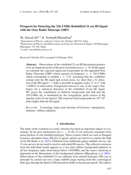 Prospects for Detecting the 326.5 Mhz Redshifted 21-Cm HI Signal with the Ooty Radio Telescope (ORT)