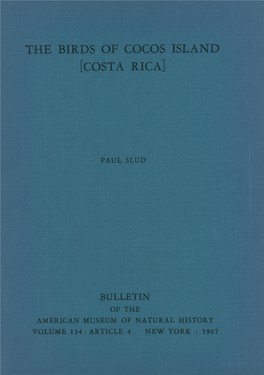 T0HE BIRDS of COCOS Islandt [COSTA RICA]